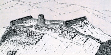 Ricostruzione della fortezza nuragica di Doladorgiu di Elio Aste