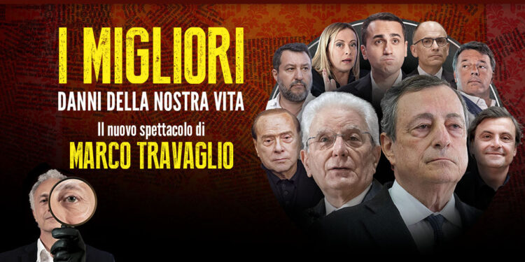 Lo spettacolo di Marco Travaglio “I Migliori danni della nostra vita”