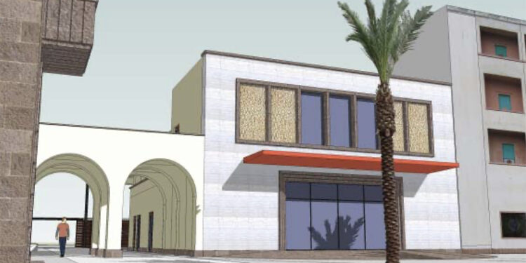 Ex Cine-Teatro di Fertilia, rendering inserito nel Progetto Pilota di Qualità Urbana