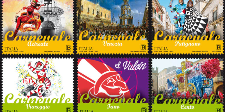 Francobolli dei Carnevali più antichi d'Italia