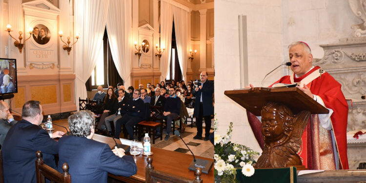 San Biagio a Sassari: un momento del convegno e la messa in Cattedrale