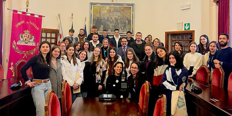 Visita di giovani di 5 Paesi al Palazzo Ducale di Sassari