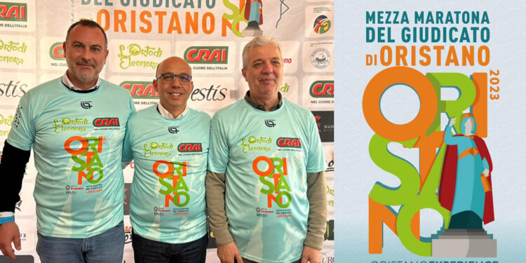 Oristano, Mezza Maratona del Giudicato: il sindaco Sanna con gli assessori Faedda e Fanceschi