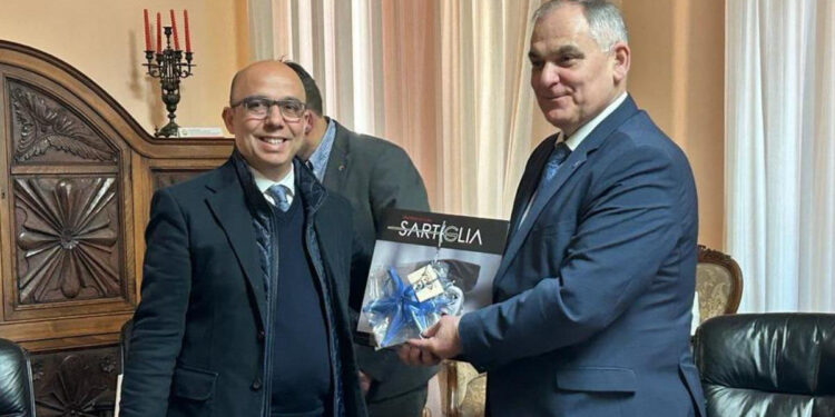 Il sindaco Sanna e il prefetto della contea spalatino-dalmata Blazenko Boban