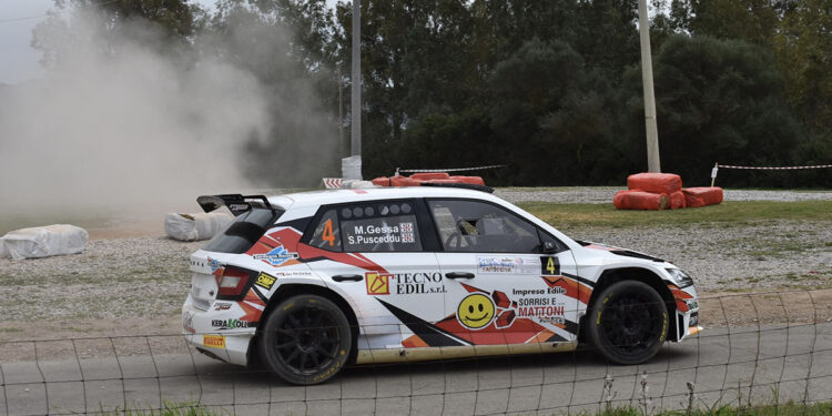 1° Rally Sulcis Iglesiente: equipaggio Gessa-Pusceddu su Skoda Fabia Evo