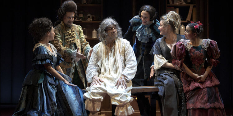 Solfrizzi, Coppo, Galantini, Altieri, Dessì, Damico ne “Il Malato Immaginario”