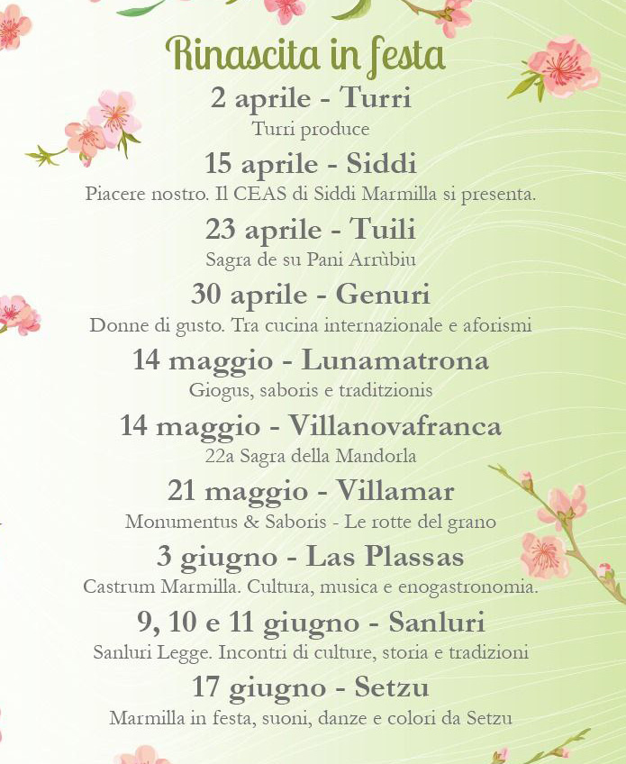 Primavera in Marmilla calendario