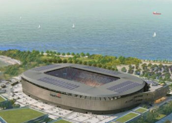 Rendering del nuovo stadio di Cagliari