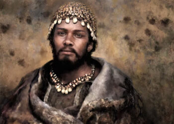 Ricostruzione di un cacciatore-raccoglitore del periodo gravettiano ispirata ai ritrovamenti archeologici del sito delle Arene Candide. Immagine Tom Bjoerklund