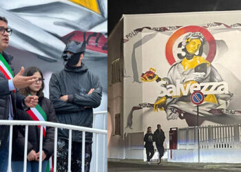 Villaspeciosa, presentazione del murale “Salvezza” dell’artista mascherato Manu Invisibile