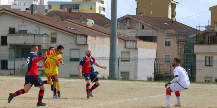 Centro Storico Sassari vs Fc Alghero: gol di testa di Finca