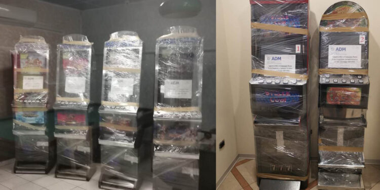 Gli apparecchi da divertimento sequestrati da ADM