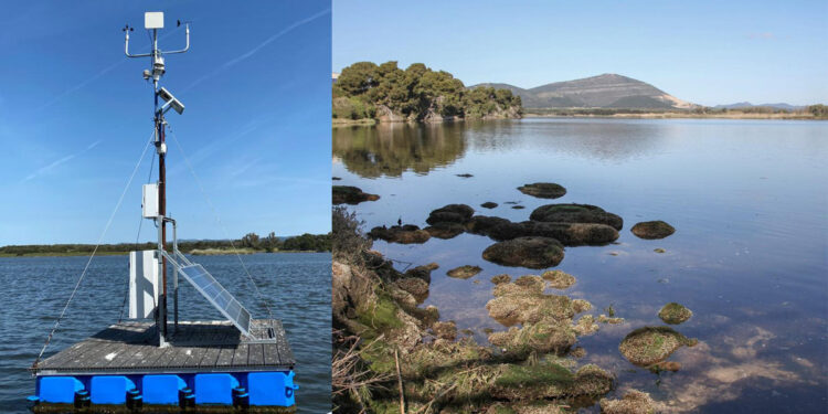 La stazione di monitoraggio del Calich e la laguna (? Facebook Parco di Porto Conte)