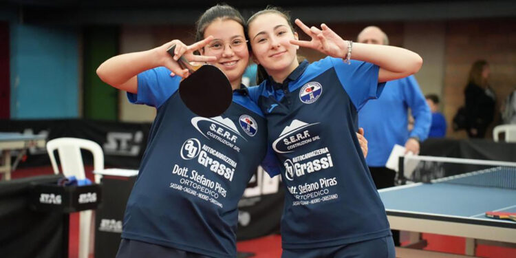 Maria Laura Mura e Laura Pinna. ? Tennistavolo Sassari