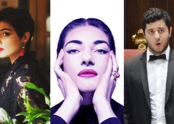 Chiara Loi e Roberto Dettori, al centro Maria Callas