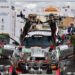 Giacomo Scattolon e Sauro Farnocchia sul podio del Rally Golfo dell’Asinara. ? Massimo Bettiol