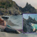 Ariel (Halle Bailey) ed Eric (Jonah Hauer-King) sulla spiaggia di Rena Majori, “La Sirenetta”. ? ©Disney