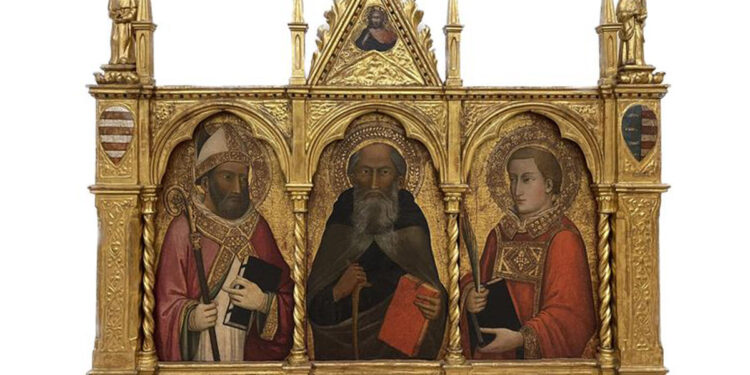 Mariotto Di Nardo "Trittico dei libri" (1400 circa). ? Pagina Facebook @PinacotecaSassari