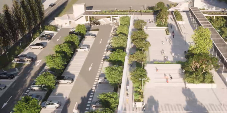 Il nuovo parcheggio di via XXV Aprile a Sassari (Rendering)