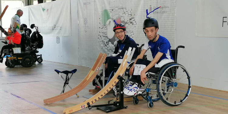 Paolo Puddu e Francesco Frau della Sa.Spo al Memorial Marchetti di boccia paralimpica