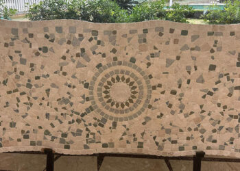 Mosaico in pietra. Salone delle Botteghe, Confartigianato Sassari