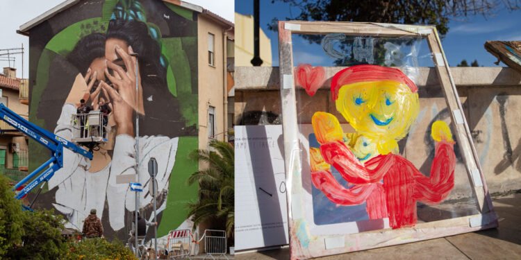 Quartu, "V.I.V.I. Q.U.I.": il murales dedicato a Santa Lucia, realizzato dall'artista Skan, e un lavoro dei laboratori