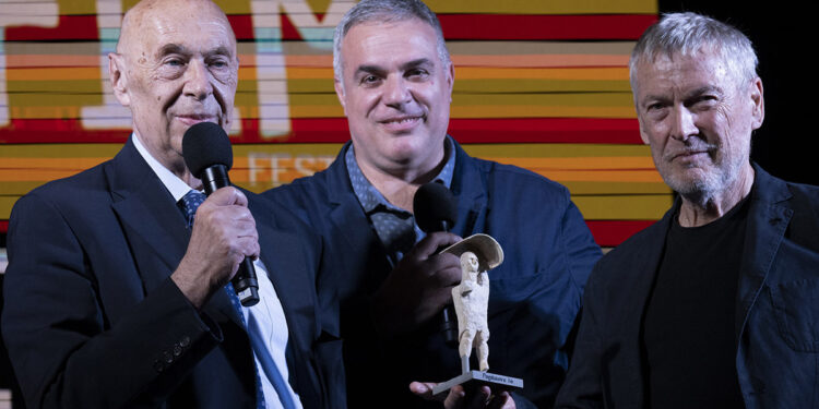 Premiazione "Sardegna Archeofilm Festival": Paolo Mieli, Anthony Muroni e Piero Pruneti. 📷 Nicola Castangia