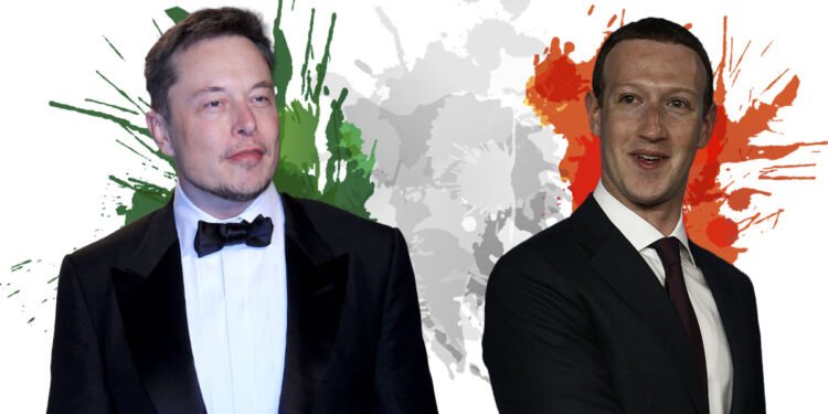 Elon Musk e Mark Zuckerberg. ? shmag.it