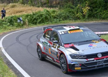 Giacomo Scattolon in gara al Rally Valli Oltrepò. 📷 Magnano