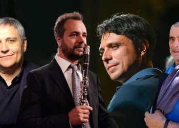 Maurizio de Giovanni, Rocco De Bernardis del Quartetto Saverio Mercadante, Antonio Boggio e Annino Mele