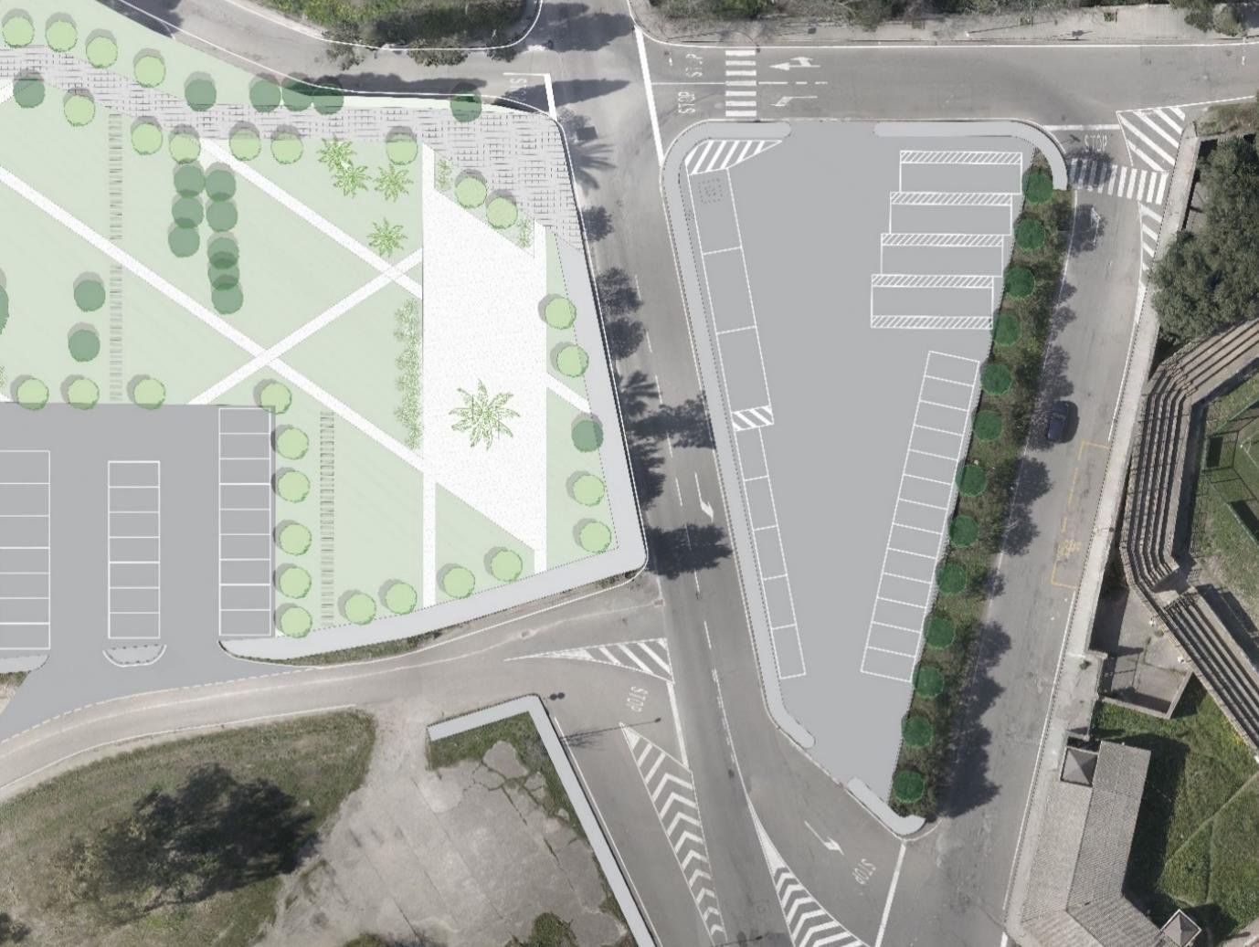 Oristano, la planimetria dell'area intorno al cimitero oggetto dell'intervento