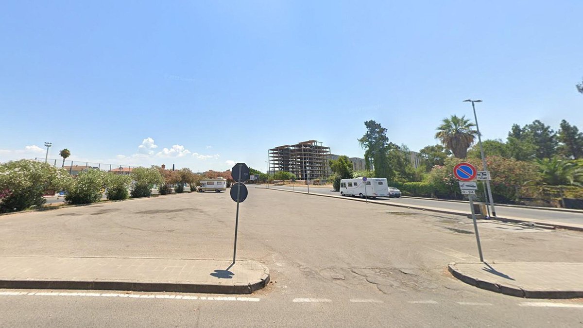 Oristano, l'area camper nei pressi del campo Tharros