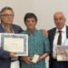 Premio letterario “Forum Traiani”: Gavino Ledda con Massimo Onofri, presidente di Giuria (sx) e il Presidente del Premio, Mario Zedda (dx)