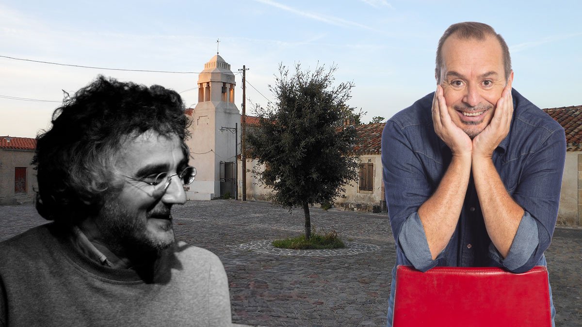 Ettore Perozzi e Fabio Canino e la Chiesa di Santa Giulia a Rebeccu. 📷 Gianni Careddu