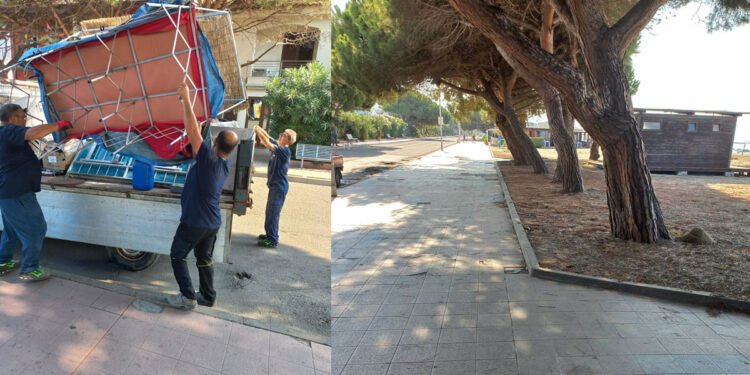 Torre Grande, la Polizia locale libera il lungomare