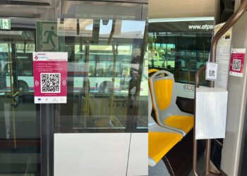 QR Around Sardinia sul bus ATP Sassari