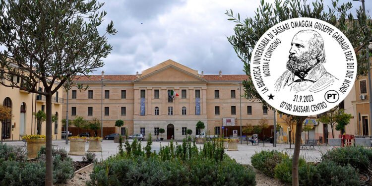Annullo filatelico Garibaldi alla Biblioteca Universitaria di Sassari