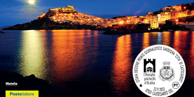 Cartolina filatelica e annullo Castelsardo