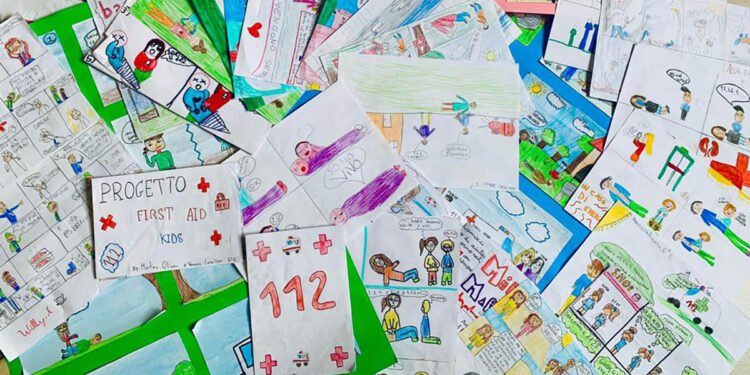 La Maddalena, i disegni dei bambini del corso di primo soccorso