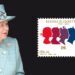 La Regina Elisabetta II e il francobollo commemorativo emesso il 12 settembre 2023