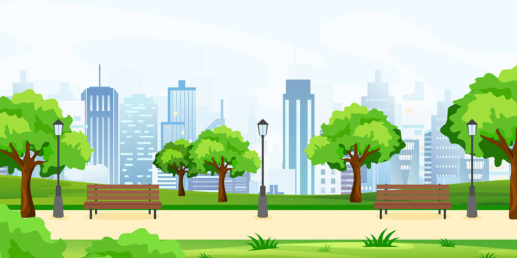 Città verde parco. ? Depositphotos