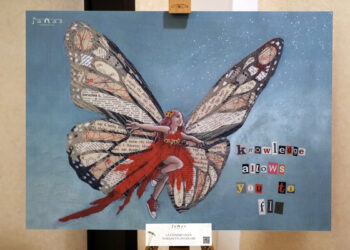 Festival Lussu, una tavola della mostra Janas di Stefania Costa. ? Paolo Vacca