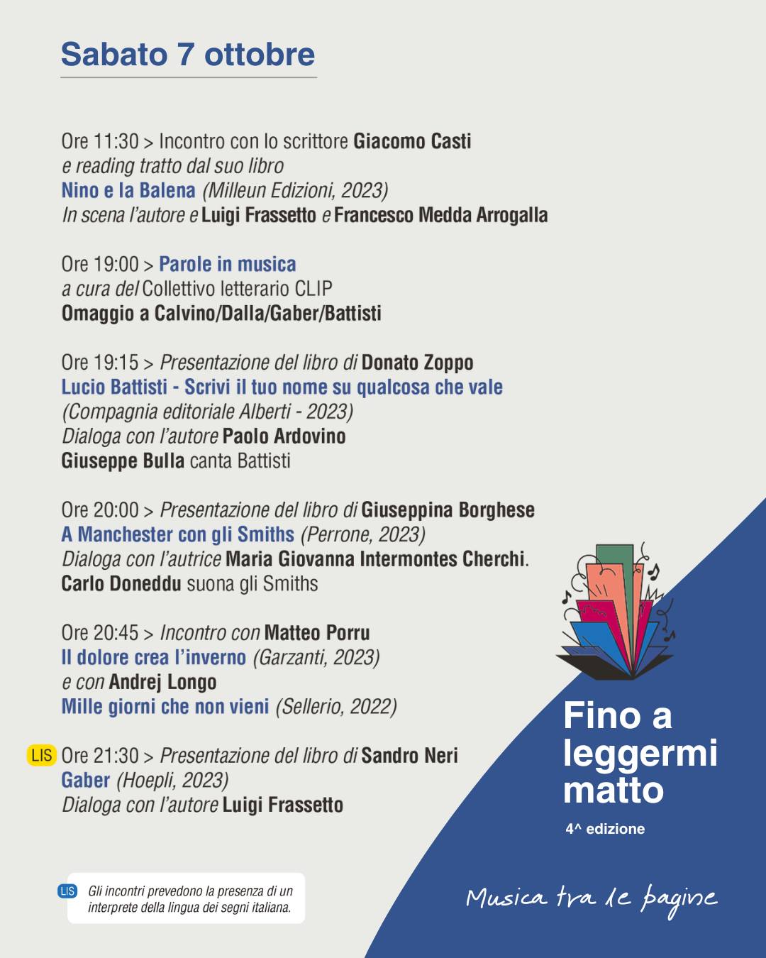 Fino a leggermi matto 2023