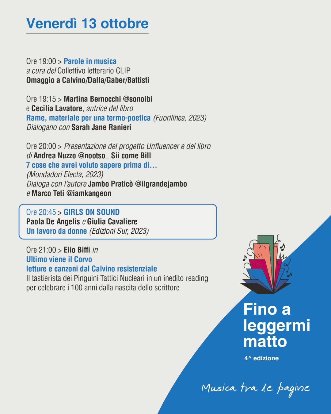 Fino a leggermi matto 2023