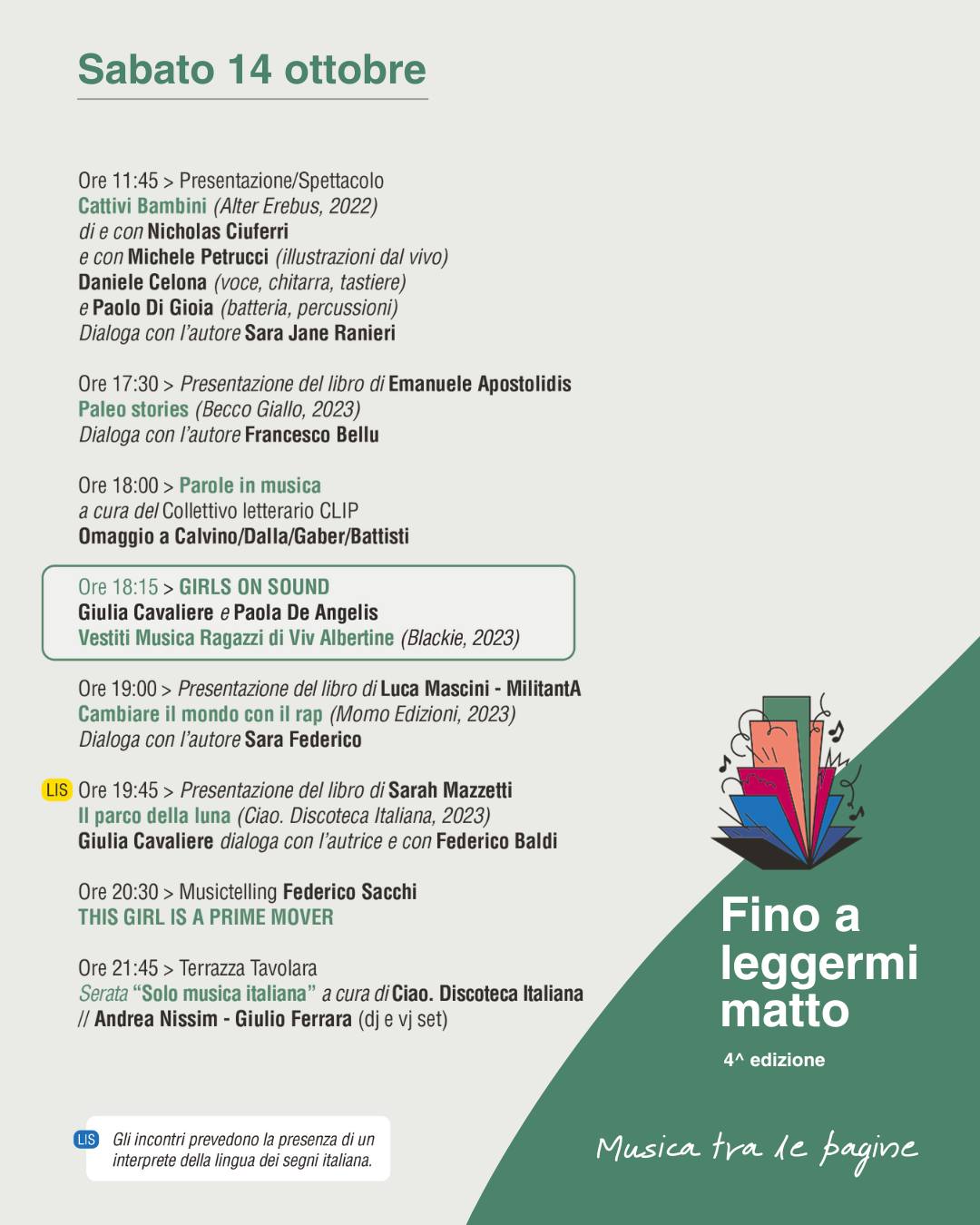 Fino a leggermi matto 2023