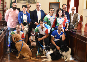 Il Sindaco Campus con gli atleti sardi di paragility