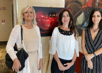 L'assessora M.D. Picciau alla presentazione di arteXarte