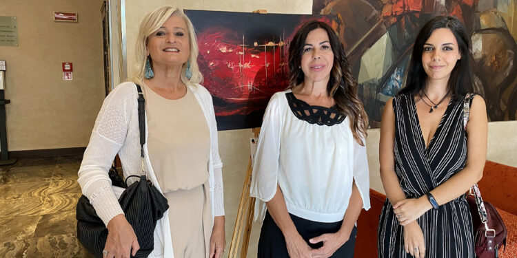 L'assessora M.D. Picciau alla presentazione di arteXarte