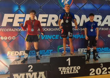 Samuele Arca sul podio della Coppa Italia di MMA