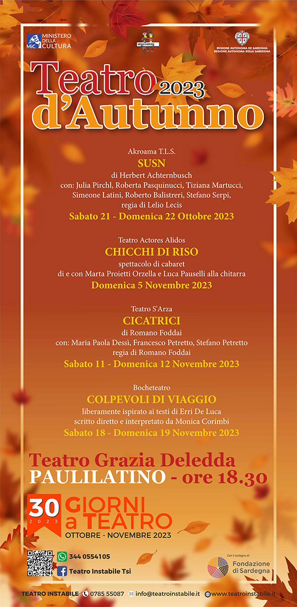 "Teatro d'Autunno" programma